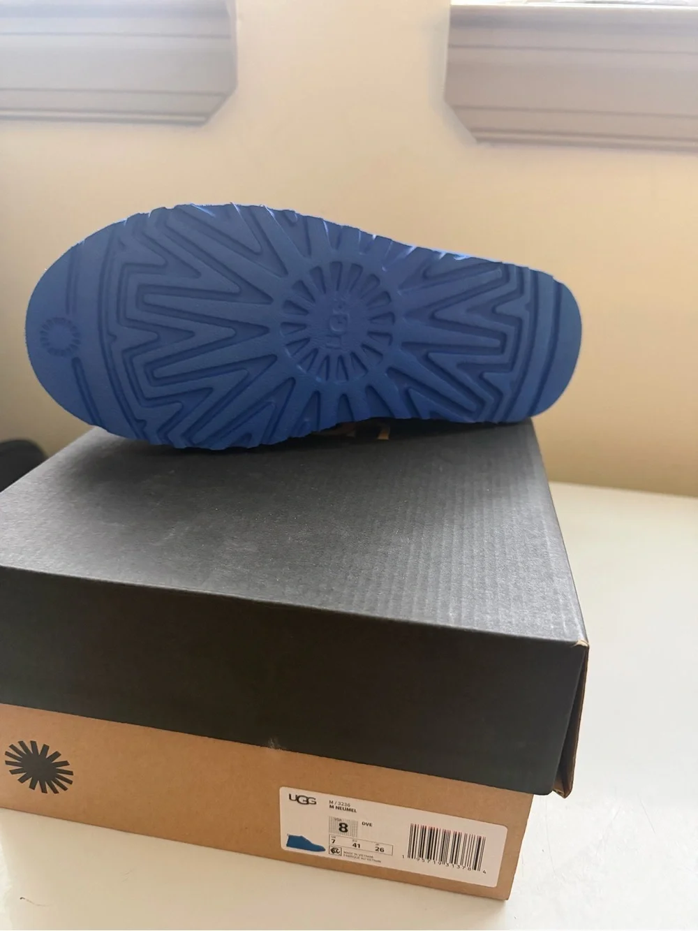 UGG Mens Blue Boot with Durable Grip Sole